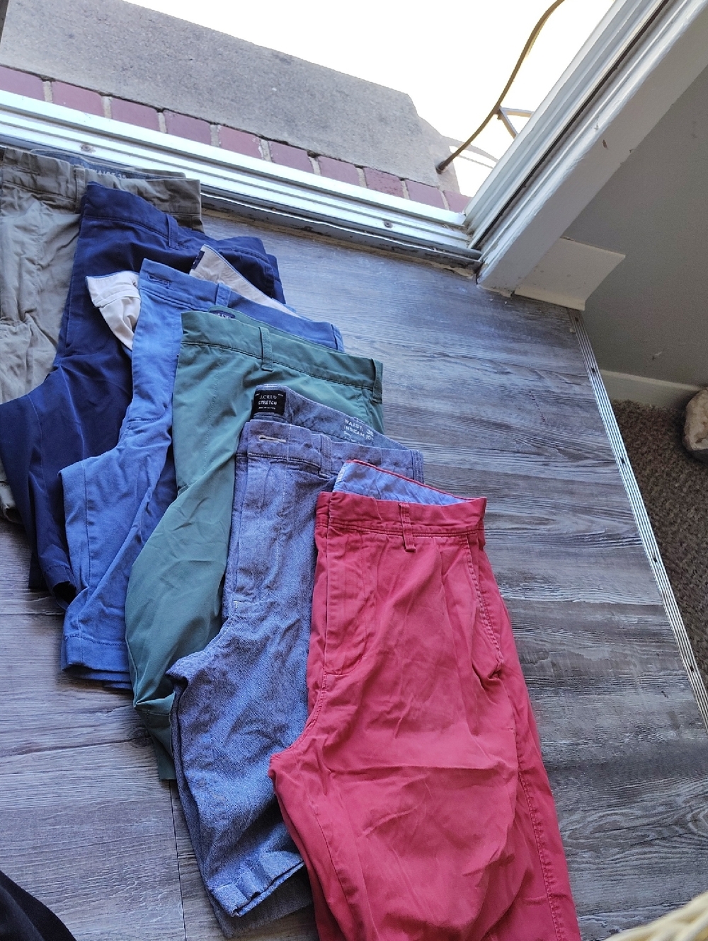 Colorful J.Crew Men's Casual Shorts Bundle - Red, Blue, Green, Navy, Kha